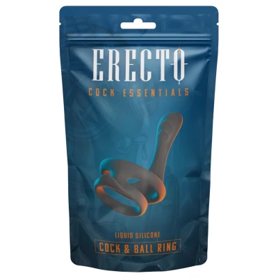 Erecto - rugalmas pénisz- és heregyűrű (fekete)
