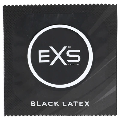 EXS Black - fekete latex óvszer csomag (12 db)