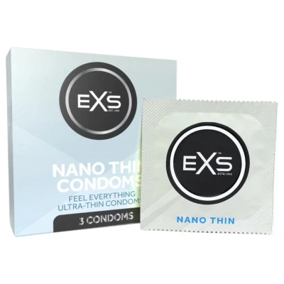 EXS Nano Thin - ultravékony latex óvszer természetes érzéssel (3 db)