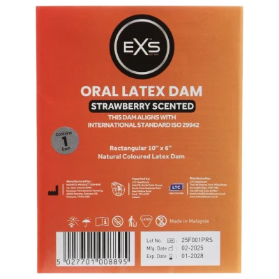 EXS - eper ízű latex nyalókendő orális szexhez (1 db)