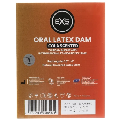 EXS - kóla ízű latex nyalókendő orális szexhez (1 db)