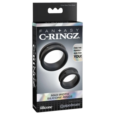 Pipedream - Fantasy C-Ringz - pénisz- és heregyűrű (fekete)