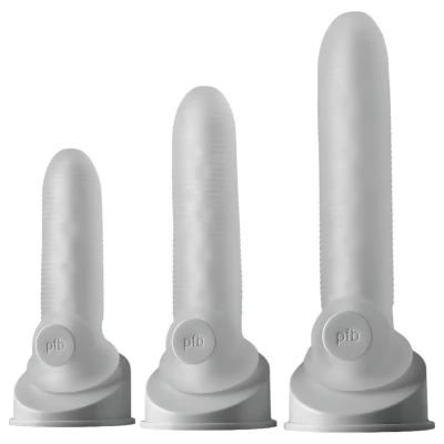 Perfect Fit - Fat Boy Micro Ribbed - péniszköpeny (15 cm, fehér)