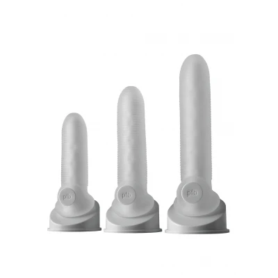 Perfect Fit - Fat Boy Micro Ribbed - péniszköpeny (17 cm, fehér)