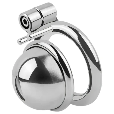 Fetish Collection - mini péniszketrec 3 cserélhető heregyűrűvel (ezüst)