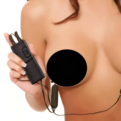 Pipedream Fetish - vibrációs mellbimbó csipesz (fekete)