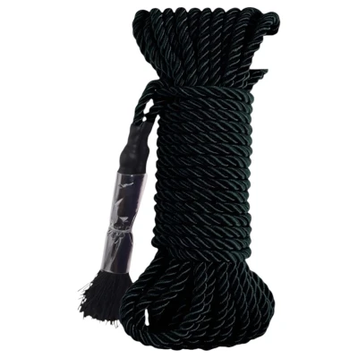 Fetish Silky Rope - shibari bondage kötél (10 m, fekete)