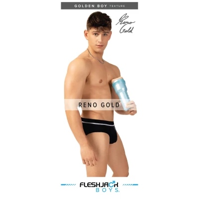 Fleshjack Reno Gold - élethű anál maszturbátor (testszínű)