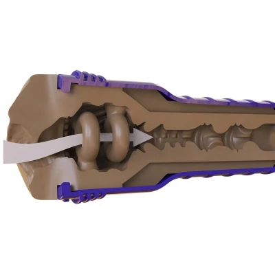 Fleshlight Boost Bang - élethű művagina maszturbátor (barna)