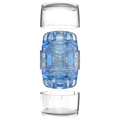 Fleshlight Quickshot Turbo - kétvégű utazó maszturbátor (kék)