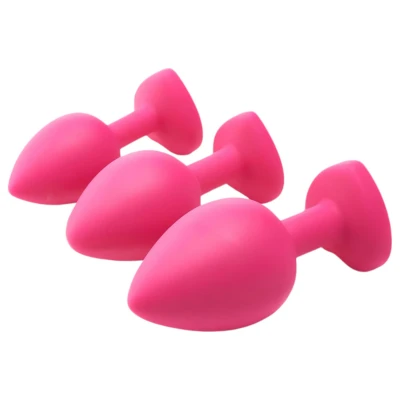 Flirts anal training kit - anál plug szett (3 db) - pink