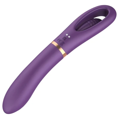Funny Me Dual - akkus, 2in1 nyelves vibrátor (lila)