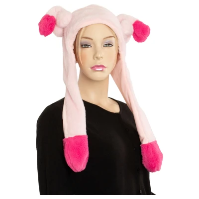 Pénisz mintás mozgófüles sapka - vicces erotikus ajándék (pink)