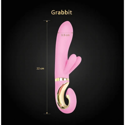 G-Vibe GRabbit - akkus, 3 motoros G-pont csiklókaros vibrátor (pink)