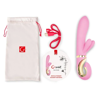 G-Vibe GRabbit - akkus, 3 motoros G-pont csiklókaros vibrátor (pink)