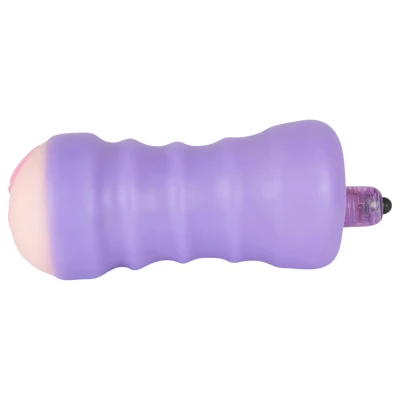 You2Toys Gina - vibrációs maszturbátor műpunci férfiaknak (natúr-lila)
