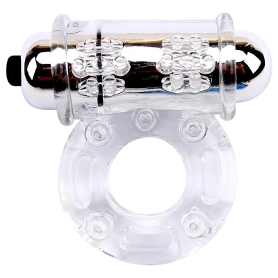 GK Power Bull Ring - vibrációs pénisz- és heregyűrű (áttetsző)