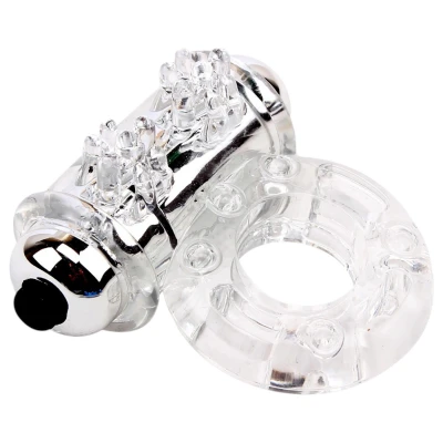GK Power Bull Ring - vibrációs pénisz- és heregyűrű (áttetsző)