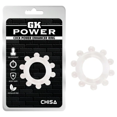 GK Power Cock Power Enhancer - fogaskerék péniszgyűrű (áttetsző)