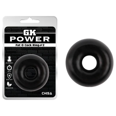 GK Power Fat O #2 - vastag péniszgyűrű (fekete)