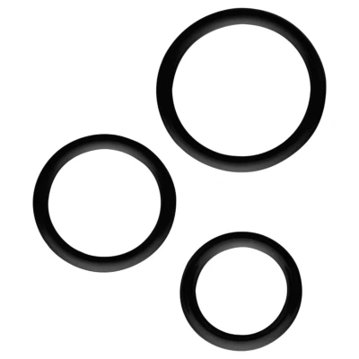 GK Power Magnum Force - szilikon péniszgyűrű szett (fekete) - 3 db