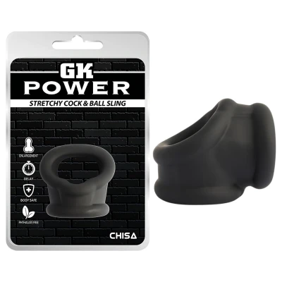 GK Power - rugalmas pénisz- és hereheveder (fekete)