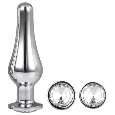 Gleaming Love - anál csúcs plug szett (ezüst, 3 részes)