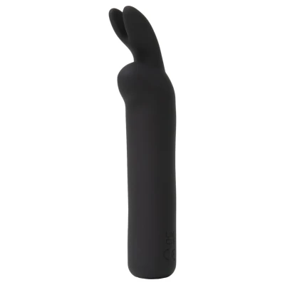 Happyrabbit Bullet - akkus, nyuszis rúdvibrátor, csiklóvibrátor (fekete)
