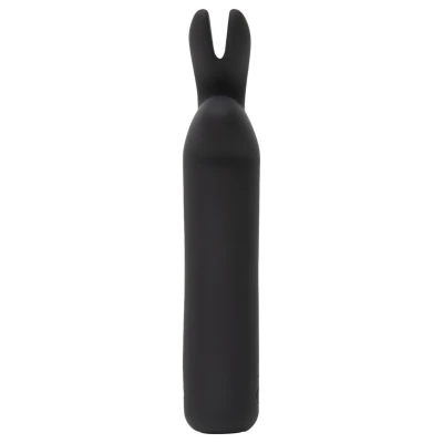 Happyrabbit Bullet - akkus, nyuszis rúdvibrátor, csiklóvibrátor (fekete)
