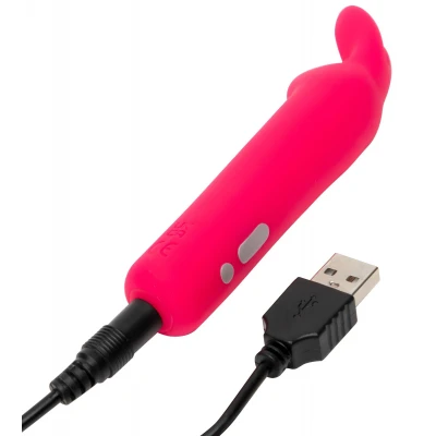 Happyrabbit Bullet - akkus, nyuszis rúdvibrátor, csiklóvibrátor (pink)