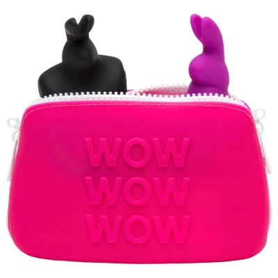 Happyrabbit - szilikon szex-játék tároló neszeszer, kicsi (pink)