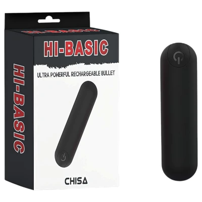 Hi-Basic - akkus töltényvibrátor (fekete)