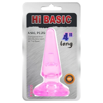 Hi-Basic Sassy - kezdő anál plug (áttetsző rózsaszín)