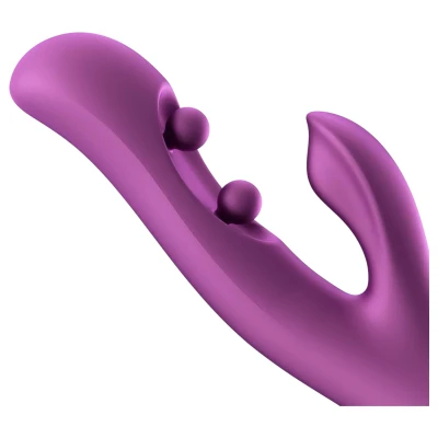 Honey Play Box Gem - app-vezérelt gyöngyös G-pont/csiklóizgató vibrátor (lila)