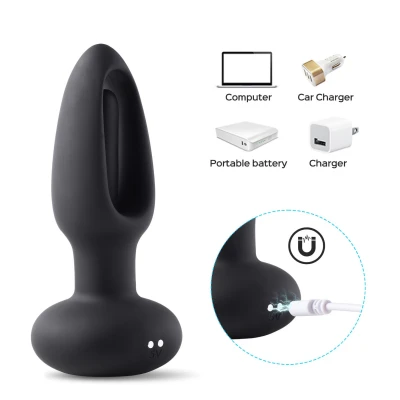 Honey Play Box Snuggy - nyelves anál vibrátor (fekete)