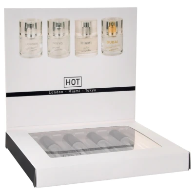 HOT LMTD - feromon parfüm szett nőknek (4 × 5 ml)
