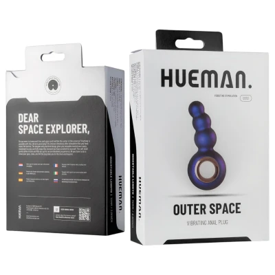 Hueman Outer Space - akkus, gyöngyös anál vibrátor (lila)