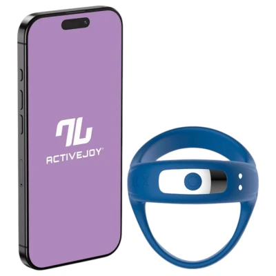INTOYOU - App-vezérelt vibrációs pénisz- és heregyűrű (kék)