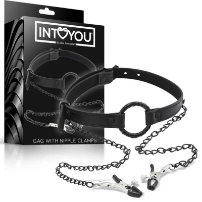 INTOYOU - szájpecek bimbócsipesszel (fekete)