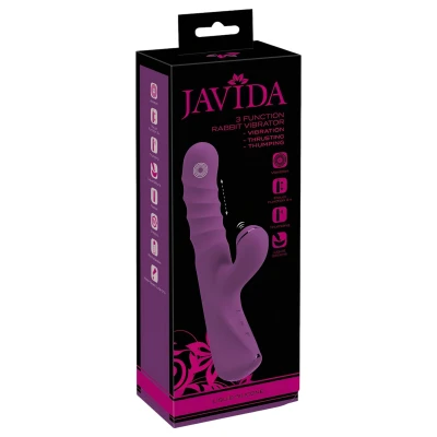 Javida - 3in1 nyuszis csiklókaros vibrátor (lila)