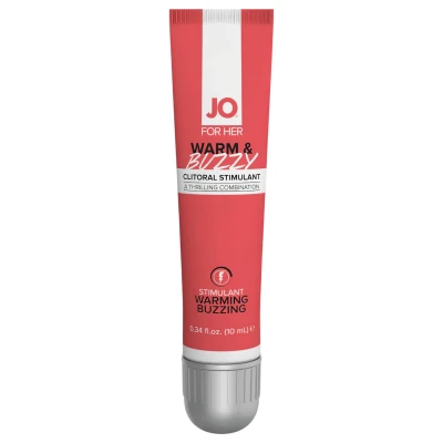System JO - WARM & BUZZY - klitorisz stimuláló, csiklóizgató gél (10 ml)