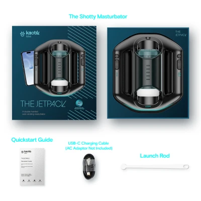 Kaotik Labs Jetpack - kétkezes automata interaktív maszturbátor (fekete)
