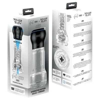 Kiiroo Feel Pocket & PowerBlow - interaktív app-vezérelt maszturbátor (átlátszó)