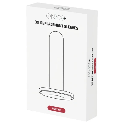 Kiiroo Onyx Tight Fit - maszturbátor mandzsetta férfiaknak - 3 db (fehér)