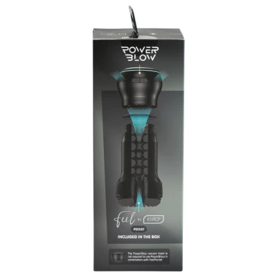 Kiiroo PowerBlow + Feel Pocket zseb maszturbátor férfiaknak (fekete)