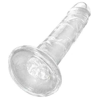 King Cock Clear 6 - tapadókorongos dildó (17,8 cm)