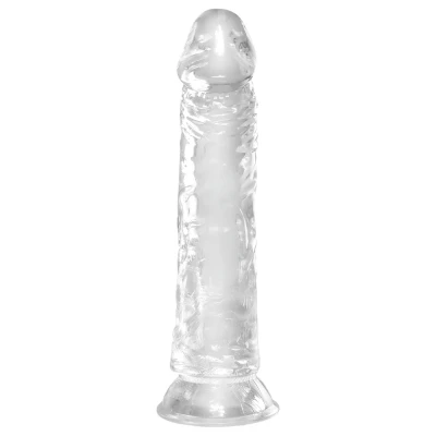 King Cock Clear 8 - tapadókorongos, nagy dildó (20 cm)