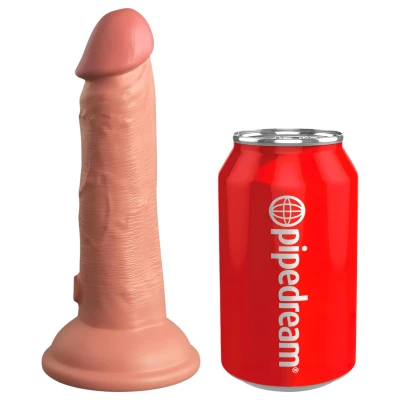 King Cock Elite 6 - tapadókorongos, élethű dildó (15 cm, testszínű)