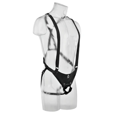 King Cock Strap-on 11 - üreges felcsatolható dildó hámmal (28 cm)