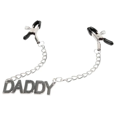 LateToBed Daddy - bimbócsipesz BDSM játékhoz (ezüst)